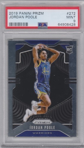 PSA 9 (MINT) 2019-20 Panini Prizm JORDAN POOLE Rookie RC Card #272 Warriors - Foto 9 di 11