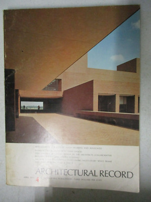 ARCHITECTURAL RECORD MAGAZINE APRIL 1971 HUGH STUBBINS R.I.T. ART COMPLEX