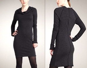 cowl neck sweatshirt dress