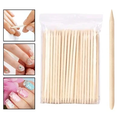 BOULTON-UK Orange Sticks | Orange Wood Sticks for Nails Cuticle Pusher Tool Manicure Stick