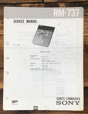 Sony RM-737 Remote Control Service Manual Original 