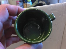 1990's Vintage Enamelware mini expresso cup 4oz green (Pack of 4)