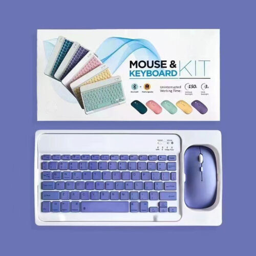 Wireless Bluetooth mouse keyboard suit ultrathin Rechargeable for PC ipad Mac - Picture 16 of 18