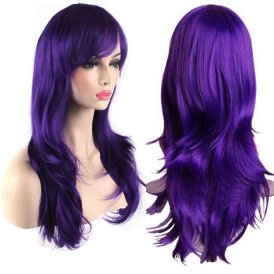 ? Akstore Wavy Curly Hair Women Black 28 inch Fashion Cosplay Wig Cap 28 main image 4