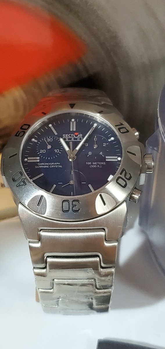 Sector 540 Chronograph Eta Swiss made Blue Dial sapphire