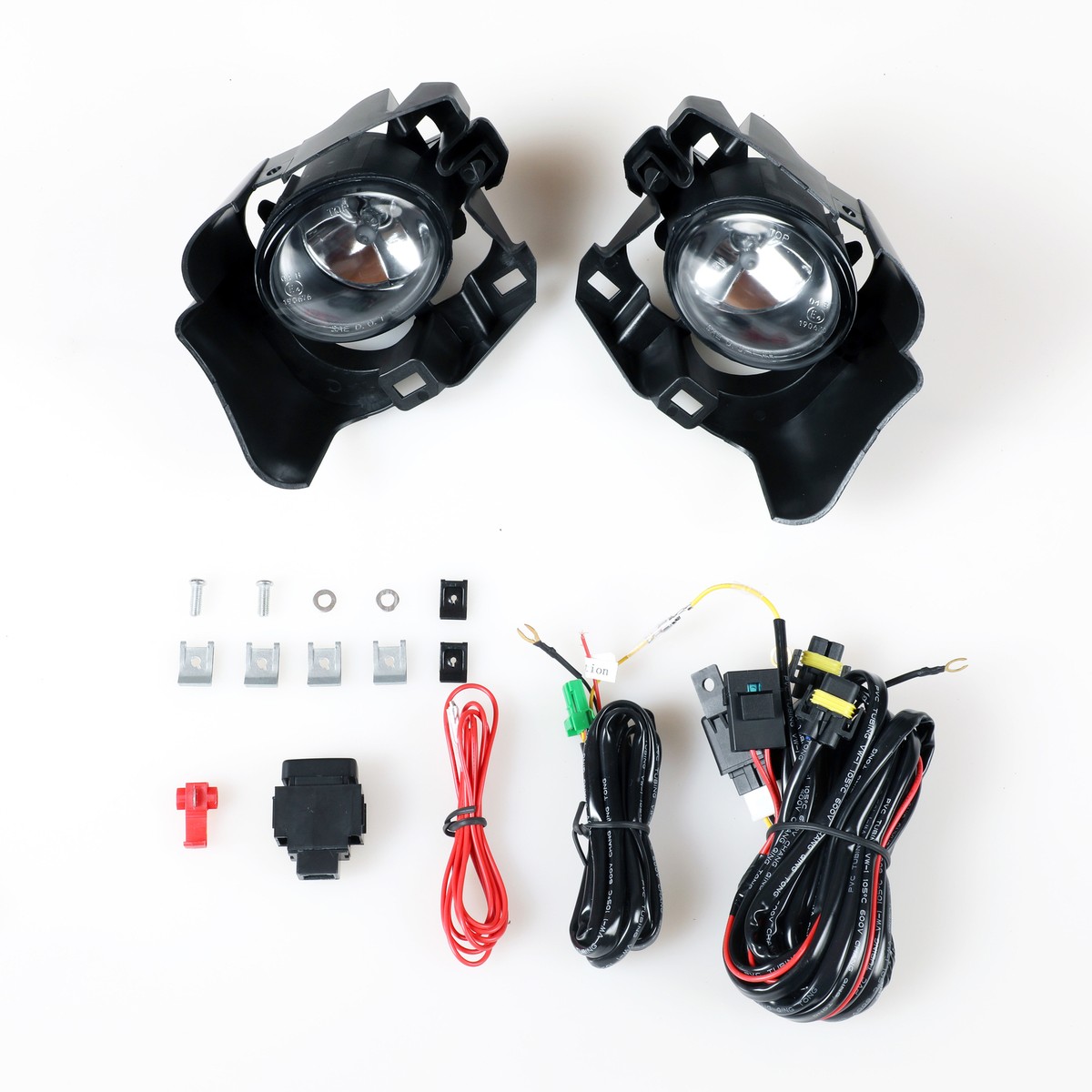 PS-AUTO Front Bumper Fog Lights Kit For 2014-2016 Nissan Versa Note Hatchback - Halogen 55W 12V DOT Certified