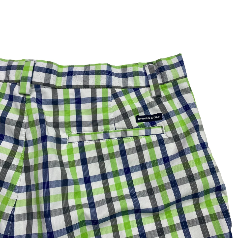 Pantalones Cortos Ralph Lauren Chaps Golf 78 Frente Plano Para Hombre Talla 32 Cuadros Verde Lima Azul Marino Foto 3 de 4