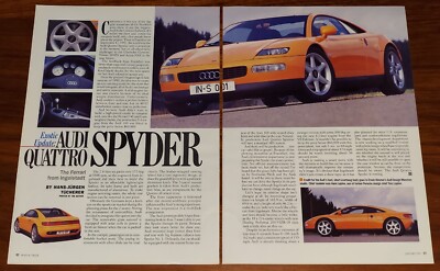 AUDI QUATTRO SPYDER CONCEPT MAGAZINE ARTICLE THE FERRARI FROM INGOLSTADT