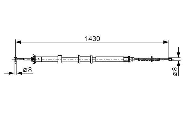1 987 482 240 BOSCH Cable, parking brake for FORD,FORD AUSTRALIA