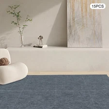 24" x 24" Peel and Stick Carpet Tile, 15 Pcs Peel and Stick Carpet Tiles, NEW!