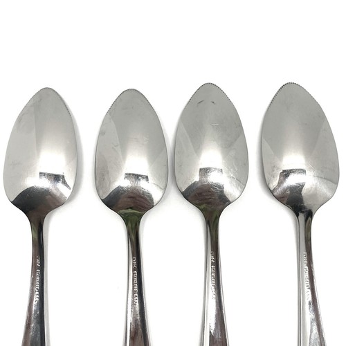 Utica CAMEO ROSE Stainless Lot of 4 Fruit / Orange Spoons Silverware Flatware - Picture 6 of 7