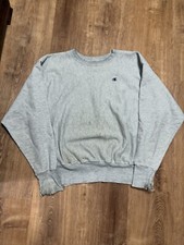 Vintage 90s Champion Reverse Weave Gray Crewneck Thrashed Distressed Mens XL