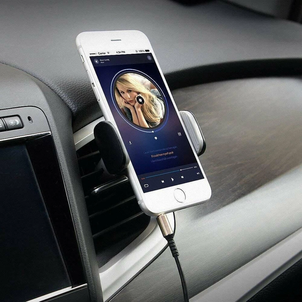 3.5mm Male to M Aux Cable Cord L-Shaped Right Angle Car Audio Headphone Jack - Image 4 of 4