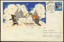 Romania 1969 TRADITIONS, NEW YEARS, CHILDRENS PLAYS, cover with EXPO PMK