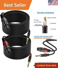 XLR to 1/4 TRS Stereo Adapter,XLR Female to 1/4 Inch 6.35mm Stereo Balanced M...