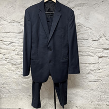 John Varvatos Suit Mens 42 Reg Blue Blazer Jacket Pants Wool 2 Piece