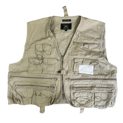 Fliegenfischen/ Utility Weste Crystal River Beige Full Zip Large