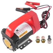 12V DC Portable Fuel Transfer Pump Diesel 10.5GPM 155W Cast Iron Tanker