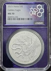 2025 Malta S5E Golden Eagle 1oz Silver NGC MS70 Purple Core Beautiful Coin