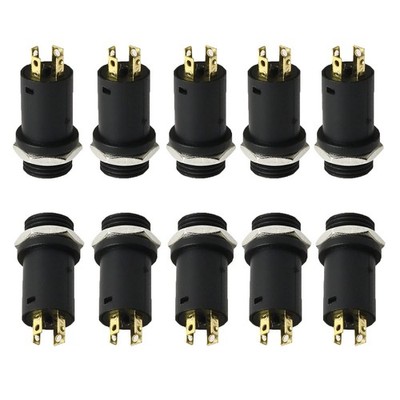 RLECS 10pcs 3.5mm Mini Stereo Female Jack Socket Plug with Nut, 3.5MM Mini St...