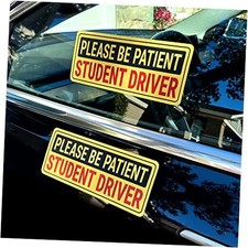 Student Driver Stickers Non-Magnetic for Cars Windows - Reusable, 2