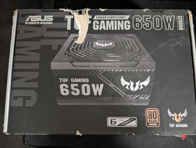 ASUS TUF Gaming 650W 80 Plus Bronze ATX12V PSU TUF-650B-GAMING New - Open Box