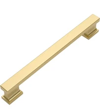 Amerdeco 9 Pack Brushed Gold Cabinet Pulls 5 Inch(128mm) Hole Cente