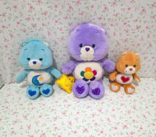 Care Bears Vintage Plush Lot of 3 1985 Bedtime Funshine Love-a-Lot Star