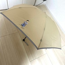 Women Polo Ralph Lauren With Tag Bear Lightweight Folding Umbrella Beige Unused