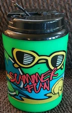 RETRO Neon Green Betras USA 52oz Giant Insulated Mug Flip & Sip Lid SUMMER FUN 