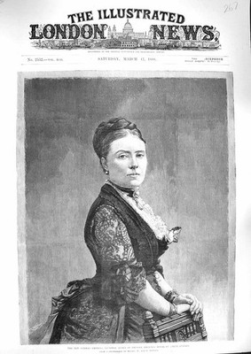 Original alter antiker Druck 1888 Deutsche Kaiserin Victoria Königin Preußen Prinzessin