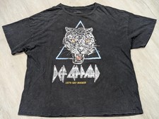 Def Leppard Shirt Mens 2XL Black Lets Get Rocked Tour 1992 Double Sided Band