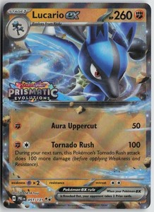 Lucario ex 051/131 Prismatic Evolutions Stamped Promo