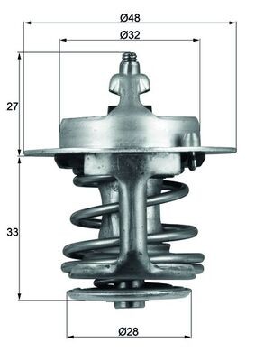 MAHLE TX 63 83 Thermostat, coolant for BYD,DAIHATSU,GEELY,GREAT WALL,HYUNDAI,KIA