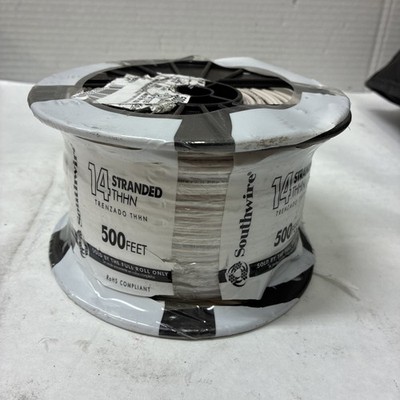 Southwire Stranded Building Wire Copper 14 Gauge White 500ft