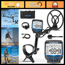 Professional Metal Detector for Adults - 1800mAh Rechargeable, 6 Modes, 10" Wate