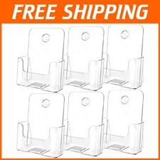 Clear Acrylic Brochure Holder 6x8 - Pack of 6