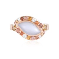 Mondstein Rose Gold Vermeil Silber Ring