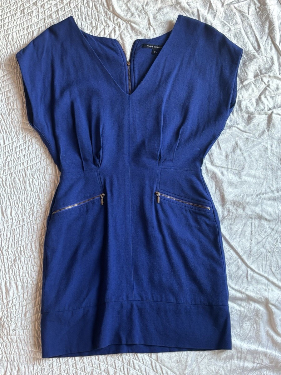French Connection Royal Blue Short Dress Uk 10