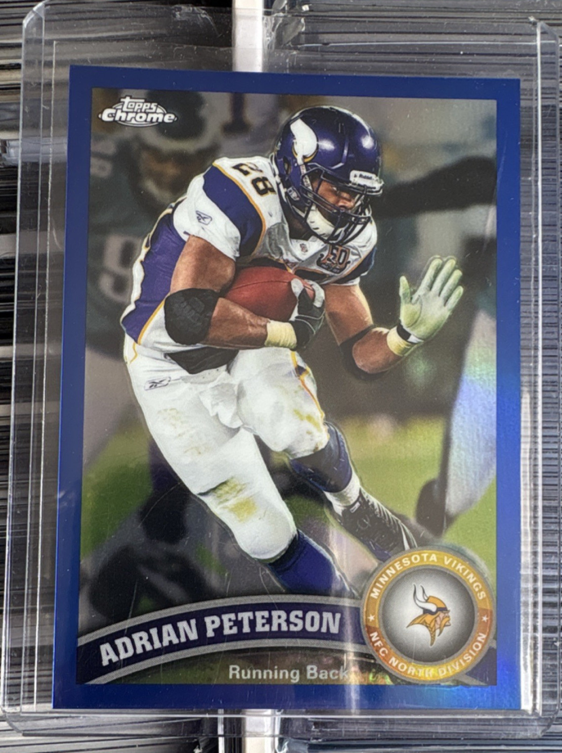 Topps 2011 Chrome Adrian Peterson Blue Refractor Minnesota Vikings 160 /199