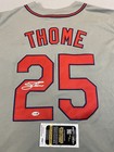 CLEVELAND INDIANS- JIM THOME AUTOGRAPH #25 GREY MAJESTIC JERSEY- JSA CI33404