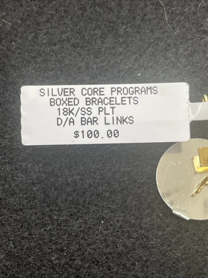 8” 18k Gold Plated Sterling Silver Plated Diamond Bar Bracelet From Macy’s - Image 4 of 4