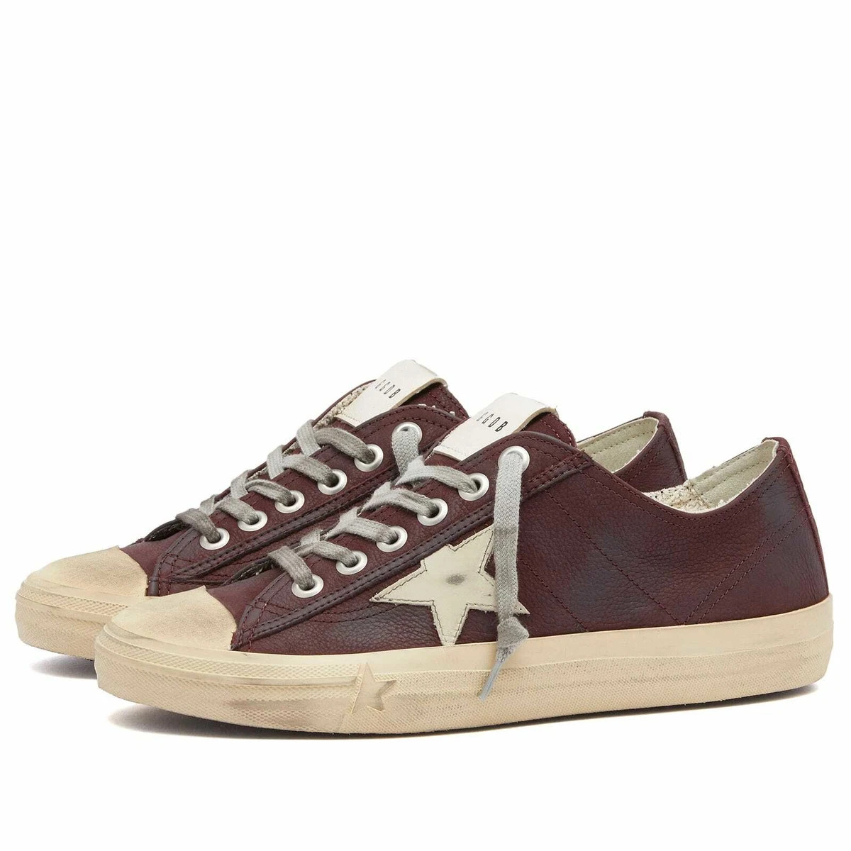 Golden Goose Z5242 Women's V-Star 2 Leather Sneaker in Red Wine