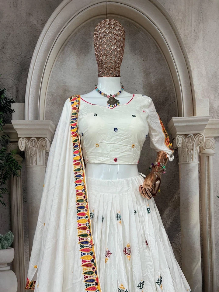 LEHENGA CHOLI INDIO BOLLYWOOD BODA FIESTA PAQUISTANÍ ROPA YA HECHA Foto 4 de 4