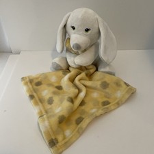 Little Beginnings Infant Plush White Puppy Dog Yellow Lovey Security Blanket