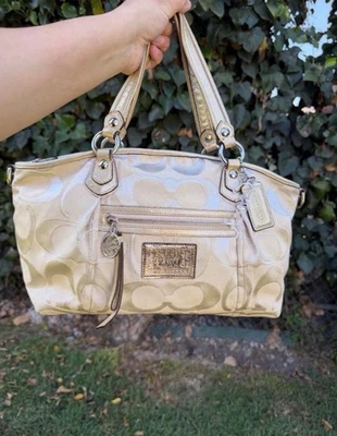 Coach Gold Poppy Handbag for sale | eBay