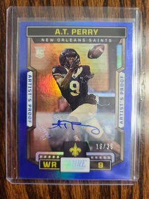 2023 Panini Score A.T. Perry RC Blue Auto Artist Proof /35