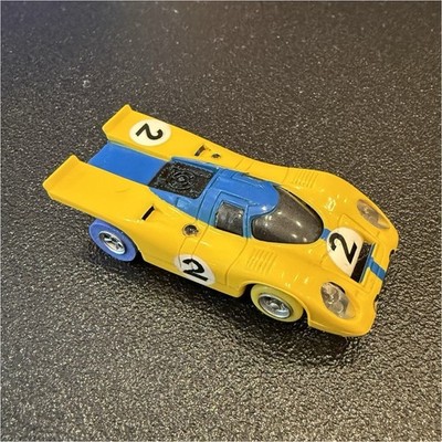 AFX HO Scale Slot Car Magna-Traction #2 Yellow/Blue MPN 4905 Age 8-11 1973