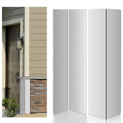 2 Pack Stainless Steel Corner Guards for Vinyl Siding 3 3/8'' x 3 3/8'' x 15 ...