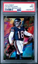 2024 Topps Finest Caleb Williams Oil Spill Refractor Rookie /20 PSA 9 (Pop 4)